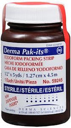 DUP 59245 EA/1 PAK-ITS IODOFORM PACKING GAUZE, SIZE 1/2IN X 5Y