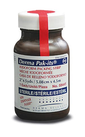 DUP 59445 (BX12) EA/1 PAK-ITS PACKING GAUZE WITH INSERT, IODOFORM, 2IN x 5YDS