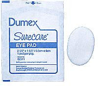DUP 82911 BX/25 SURECARE EYE PADS OVAL 2 5/8IN x 1 5/8IN, STERILE