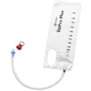 HOL 7700124 BX/30 VAPRO PLUS F-STYLE TOUCH-FREE HYDROPHILIC INTERMITTENT CATHETER WITH COLLECTION BAG, STRAIGHT TIP,12 FR., 16IN