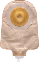 HOL 84991 BX/5 PREMIER ONE PIECE UROSTOMY, FLEXTEND 9" POUCH , WITH CONVEX, PRE-CUT, 5/8",BEIGE