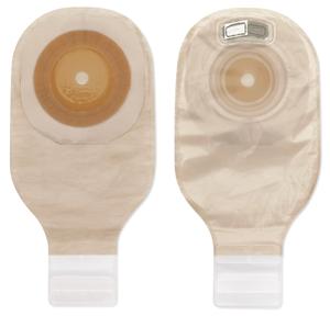 HOL 8274 BX/5 PREMIER ONE-PIECE CONVEX SKIN BARRIER DRAINABLE POUCH LOCK N ROLL CLOSURE, BEIGE WITH VIEWING OPTION ,5/8"1" WITH FILTER & TAPE BORDER