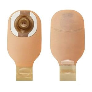 HOL 8958 BX/5 PREMIER CERAPLUS SOFT CONVEX 1-PIECE DRAINABLE POUCH W/ TAPE BORDER, LOCK N ROLL CLOSURE, BEIGE, W/FILTER, CUT UP TO 1 1/2IN (38MM)