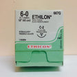 JNJ 667G BX/12  SUTURE 6-0  BLUE, MONO 18IN W/ FS2 NEEDLE BLACK.