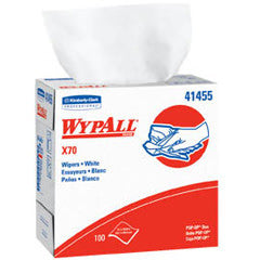 KC 41455 PKG/100  WYPALL X70 WORKHORSE REINFORCED WIPES IN POP-UP BOX, WHITE 9.1IN X 16.8IN