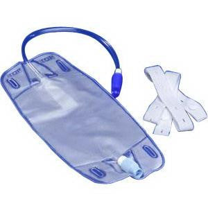 KND 145514 EA/1  CURTIY URINE LEG BAG 17OZ (500ML) ANTI-REFLUX VALVE W/LEG STRAPS