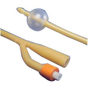 KND 1614 CTN/12 CURITY ULTRAMAR 2-WAY HYDROGEL COATED LATEX FOLEY CATHETER, 14FR, 5CC BALLOON