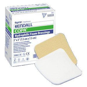 KND 55544 BX/10  COPA HYDROPHILIC FOAM DRESSING, 4IN X 4IN