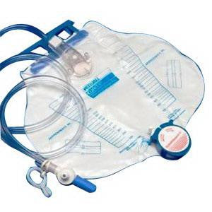 KND 6206 EA/1 KENDALL CURITY ANTI REFLUX CHAMBER DRAINAGE BAG W/ SPLASHGUARD, 2000ML