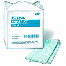 KND 6360 BX/125 VERSALON BLUE WASHCLOTH, 9.5" X 13.25"