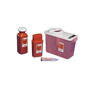 KND 8303SA EA/1 TRANSPORTABLE SHARPS CONTAINER, 1 QUART, RED