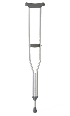 MDL MDSV80536 PAIR/1 ALUMINIUM ADJUSTABLE HEIGHT YOUTH CRUTCH, 4'6" -5'2"