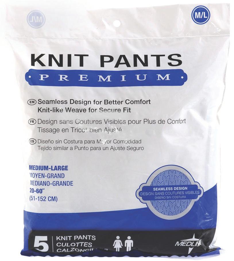 MDL MSC86400 CS/100 INCONTINENT PREMIUM KNIT PANTS, XL.