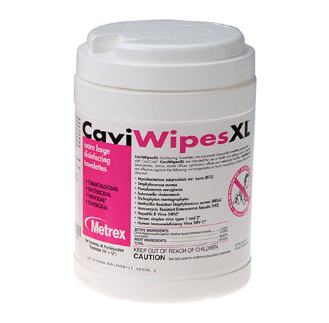 MET 11-1155 BOX/50  CAVIWIPES DISINFECTING TOWELLETE, EXTRA LARGE