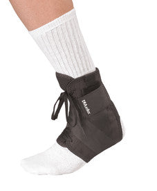 MSM 41770 Mueller Soft Ankle Brace with straps, Black, X Small