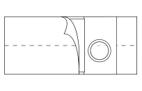 NUH 6604-U EA/1 FLAT PANEL REGULAR 6IN BELT, XXL, 3 1/8IN CENTER OPENING