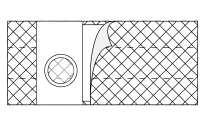 NUH 6702B EA/1 FLAT PANEL COOL COMFORT 6IN, LARGE, 3IN LEFT SIDE OPENING (NON-RETURNABLE)