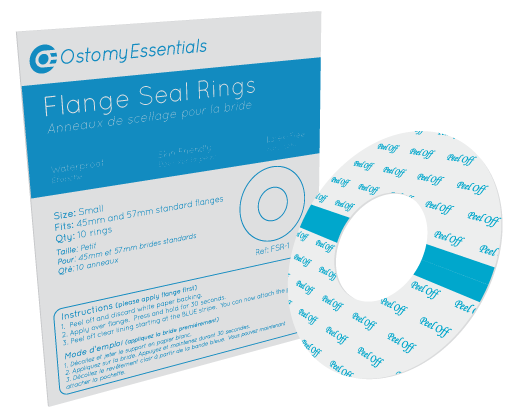 OOS FSR-1 PK/10 OSTOMY ESSENTIALS FLANGE SEAL RINGS, SIZE SMALL (45MM - 57MM)