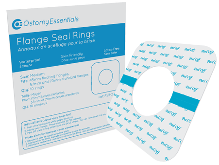 OOS FSR-2 PK/10 OSTOMY ESSENTIALS FLANGE SEAL RINGS, SIZE MEDIUM (45MM, 57MM-70MM)