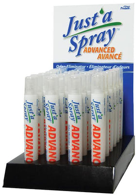 PRE DROSPDISP DISPLAY/1   JUST-A-SPRAY BABY POWDER SCENT, 9ML, CASE DISPLAY OF 24 UNITS (INCLUDES 1 TESTER) + 2 BONUS SPRAYS