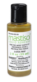 RGR 04960523-06 EA/1 AMBER COLOR ADHESIVE LIQUID MASTISOL 2OZ BOTTLE 