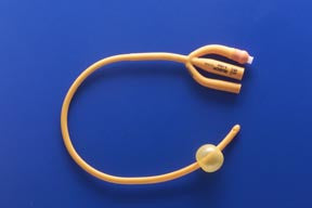 RUS 183405180 BX/10 GOLD SILICONE COATED 3-WAY FOLEY CATHETER, 18FR 16IN, 5CC