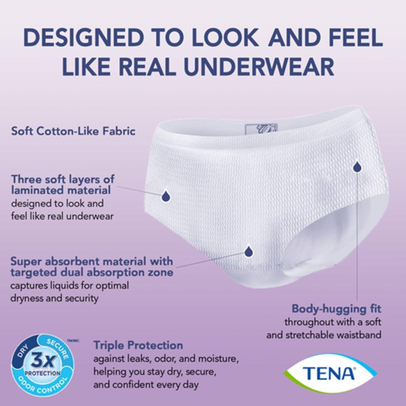 SCA 54286 TENA® Women™ Super Plus Heavy Protective Incontinence Underwear, Super Absorbency, Large