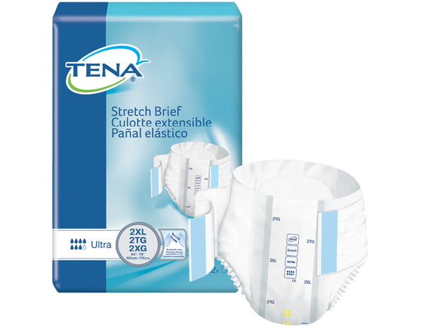SCA 61390 TENA® Stretch™ Ultra Incontinence Brief, Ultra Absorbency, 2X-Large