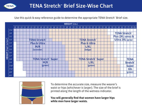 SCA 67903 TENA® Stretch™ Super Incontinence Brief, Super Absorbency, Large/X-Large