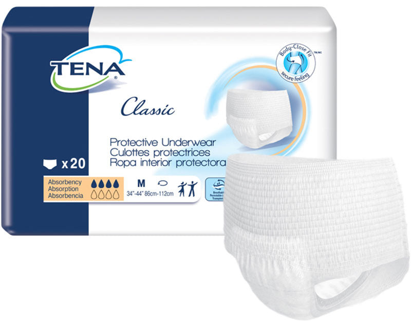 SCA 72513 TENA® Classic Protective Incontinence Underwear, Moderate Absorbency, Medium
