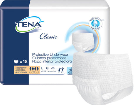 SCA 72514 TENA® Classic Protective Incontinence Underwear, Moderate Absorbency, Large