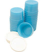 SM 5000 BG/50  BLUE DENTURE CUP W/ LID