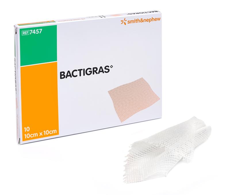 SNU 66003650 BX/50 DRESSING BACTIGRAS TOTAL ANTISEPTIC DRESSING CHLORHEXIDINE 10 X 10CM