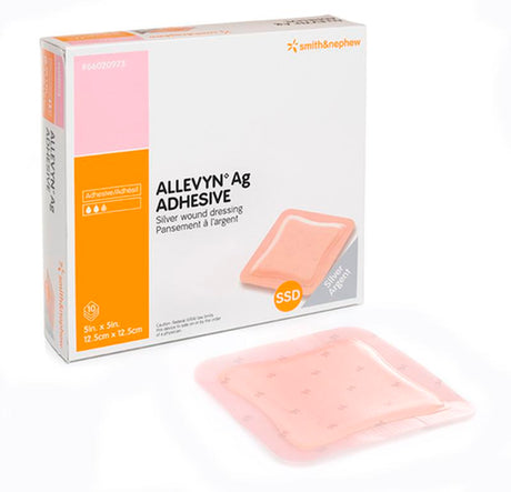 SNU 66020970 BX/10 ALLEVYN AG ADHESIVE DRESSING, SIZE 7.5CM X 7.5CM