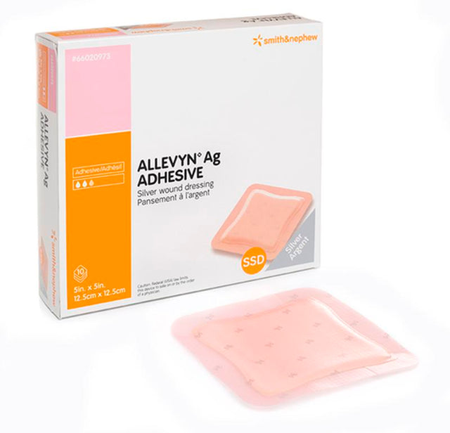 SNU 66020973 BX/10 ALLEVYN AG ADHESIVE DRESSING, SIZE 12.5CM X 12.5CM