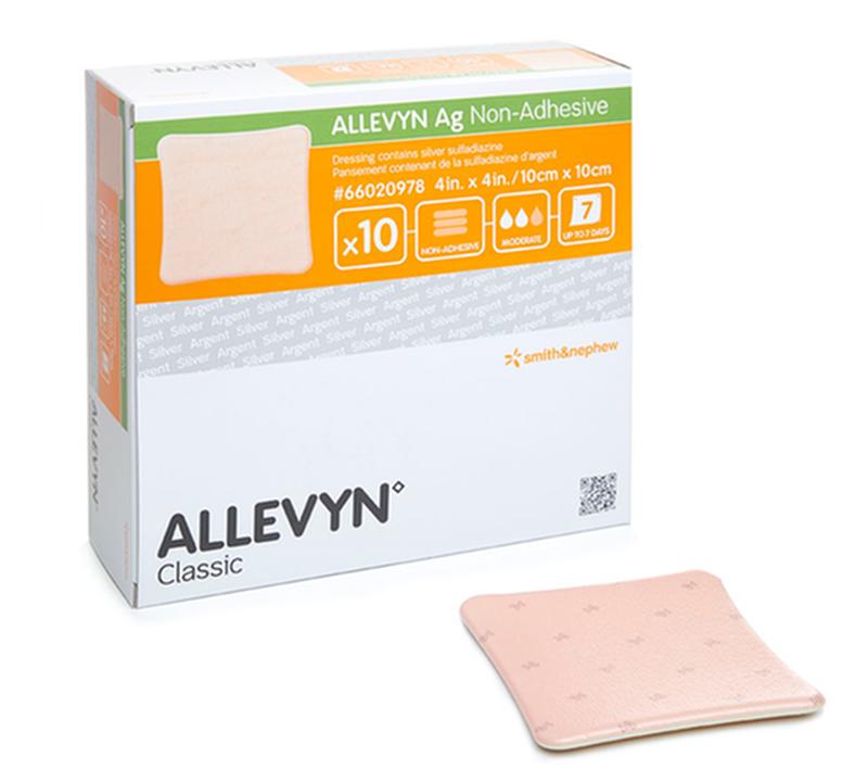 SNU 66020977 BX/10 ALLEVYN AG NON-ADHESIVE DRESSING, SIZE 5CM X 5CM