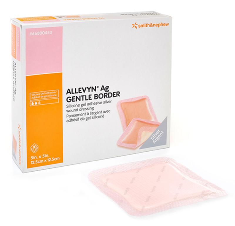 SNU 66800453 BX/10 ALLEVYN AG GENTLE BORDER DRESSING, SIZE 12.5CM X 12.5CM