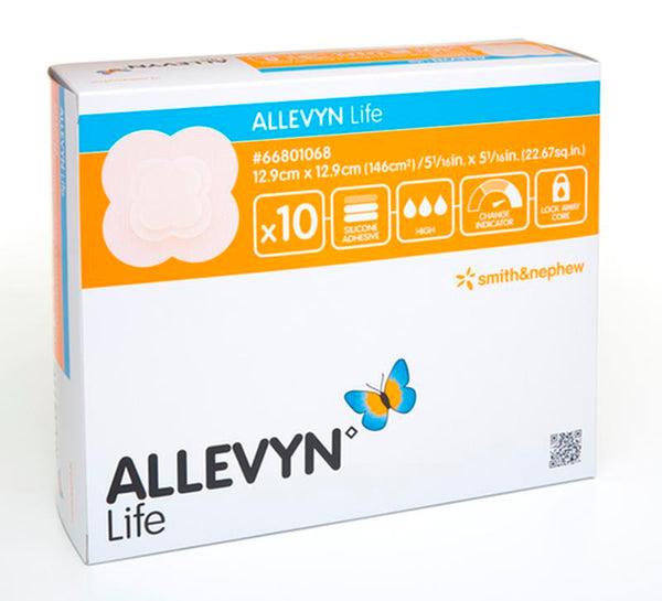 SNU 66801067 BX/10 ALLEVYN LIFE ADHESIVE FOAM DRESSING, SIZE 10.3 CM X 10.3CM