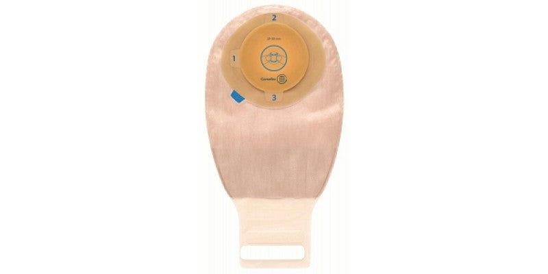 SQU 413521 BX/10 ESTEEM MOLDABLE 1-PIECE TAN DRAINABLE POUCH, SIZE MEDIUM 20-30MM