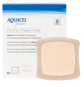 SQU 420621 BX/10 AQUACEL FOAM ADHESIVE DRESSING, STERILE 17.5CM X 17.5CM