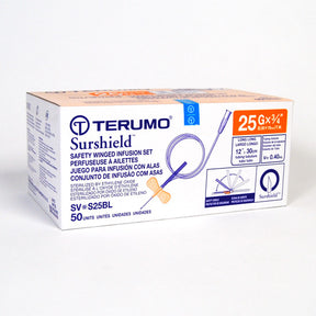 TER SVS25BL BX/50 WINGED INFUSION SET, SIZE 25G X 3/4IN 12IN TUBING