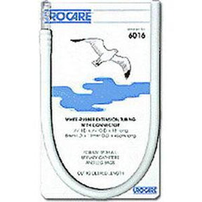 URO 6017 EA/1 WHITE RUBBER EXTENSION TUBING WITH CONNECTOR, SIZE 18IN LENGTH
